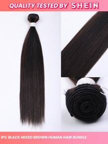 1pc Dark Brown Highlight Color Virgin Human Hair Remy Hair Weave Human Hair Bundles - S1/30 - View 1