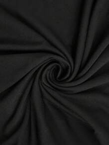 SHEIN Clasi Áo thun hở lưng tay ngắn hở lưng họa tiết ren bướm đan len dành cho nữ mùa xuân/hè - màu đen - Xem 8