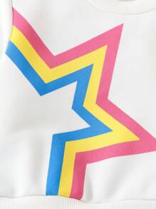 فستان بلوزة رياضي سادة باكمام طويلة ملون من الأنسجة الشبكية واللون المتضاد للفتيات، مناسب للمدرسة والحفلات والعطلات خلال فصل الخريف والشتاء - أبيض - مشاهدة 4