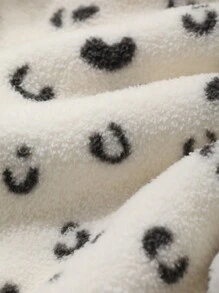 DAZY Soft Plush Sleepwear Bottoms With Cute Koala Pattern - White - View 8