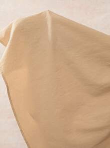 SHEIN SXY Plus Size Bohemian Solid Color Off Shoulder Long Sleeve Tie Front Casual Short Dress