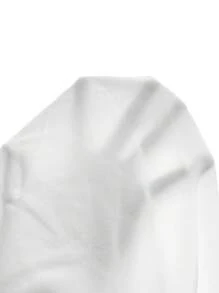 Manfinity Homme Men's Straight Shorts Crochet Board Nylon Cool Yee Haw Plain All White Vacation Sexy Husband - White - View 7