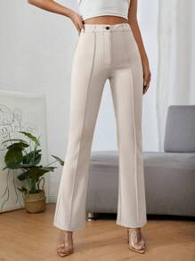 SHEIN PETITE 長褲 - 杏色 - 查看 5