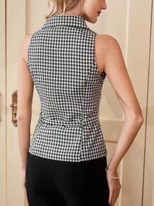 Vintamour Chaqueta de traje estilizada con solapa de pata de gallo retro elegante para mujer, tops de salida de primavera/verano, verano, día de San Valentín, casuales de negocios, para oficina, estilo "old money" de mujer, ropa de maestra, tops off the shoulder de San Valentín, tops de salida, ropa de crucero, conjunto de verano para mujer, ropa de iglesia para mujer