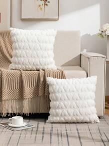 2 件心形绗缝枕套，适合客厅、卧室、户外使用，适合情人节的所有季节