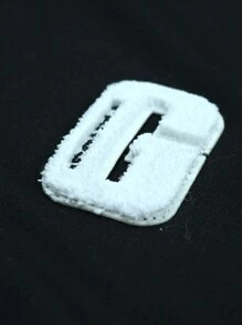 Manfinity LEGND Plus Size Men's Casual Color Block Letter Trim Short Sleeve T-Shirt - Black - View 5