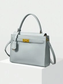 MOTF PREMIUM BOLSA MINIMALISTA FEMININA COM DETALHES DE METAL E ALÇA SUPERIOR