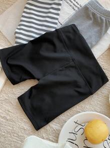 Dazy Kids Girls' Solid Color Casual Short Leggings, Versatile All-Match Tights