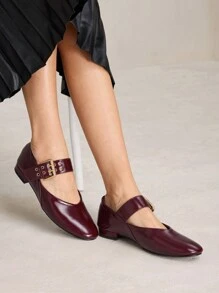 MOTF PREMIUM 女士圆头时尚平底休闲鞋，秋季新年假期