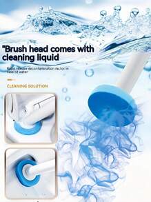 1 套一次性马桶刷套装，仅含 8 个一次性马桶刷头替换装、马桶清洁刷、自带洗涤剂头刷、浴室清洁刷、无盲点、清洁用品、清洁工具、返校用品浴室装饰夏季 - 白色 - 查看 5