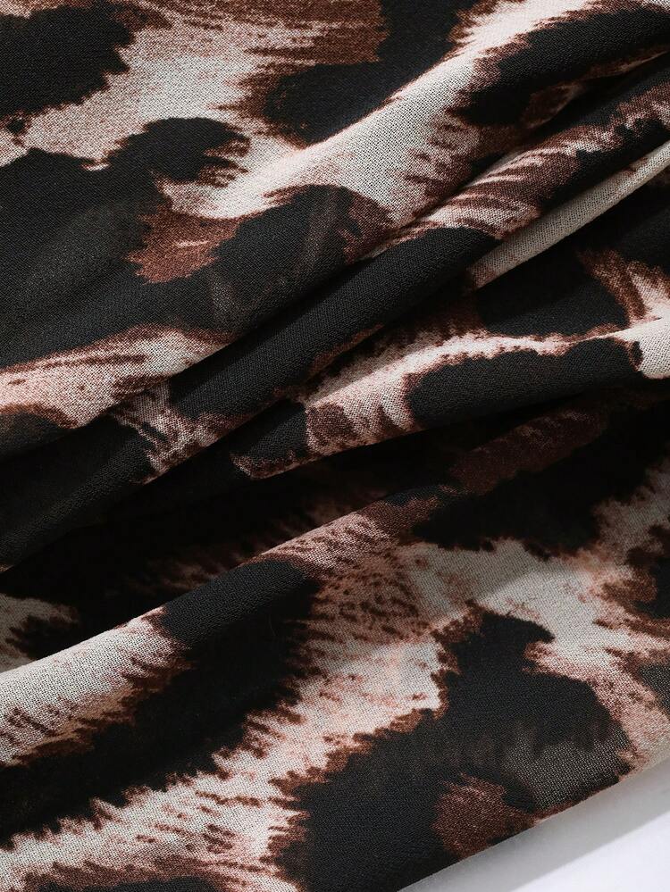 Women's Chiffon Leopard Print Sexy Skirt, Spring/Summer Cheetah Print