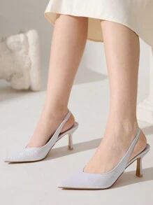 CUCCOO CHICEST Women's Pointed Toe Mid Heel Pumps, New Shiny Glitter Upper Elegant Commuting Luxury Sparkling Sequin Delicate Sweet Lady Lavender Formal Party Date Romantic High Heels Shoes Valentine's Day - Purple - View 8