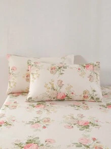 2/3-teiliges Vintage Rose Blumen Muster Bettbezug Set (ohne Kopfkissen-Einsatz), atmungsaktiv & super weich, geeignet für alle Jahreszeiten (1 Stück Bettbezug + 1 Stück/2 Kissenbezüge, ohne Kopfkissen-Einsatz), weiches Zweifarbiges Design, geeignet für Schlafzimmer und Gästezimmer - Verschiedenfarbig - Übersicht 8