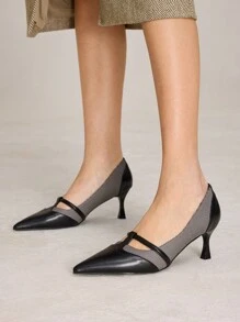 MOTF PREMIUM BLACK POINTED TOE HIGH HEELS