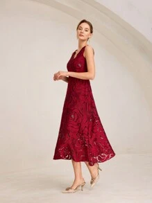 MOTF PREMIUM FASHIONABLE 3D FLORAL POINT TOE PUMPS, SPRING SHOES, SPRING BREAK EASTER PROM HEELS FOR CHRISTMAS - Gold - View 10