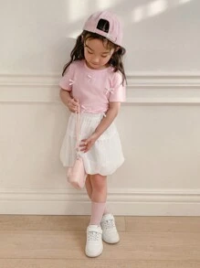 DAZY 2pcs/Set Girls Young Girl Fall Outfit - Pink - View 7