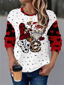 EMERY ROSE Damen Lässiges Fleece Rundhals Sweatshirt für Herbst & Winter