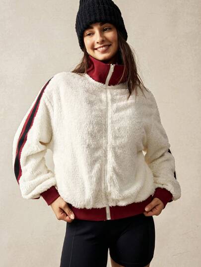 VARSITIE 高领长袖拉链女式户外夹克