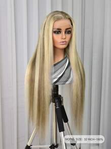 Honey Blonde Highlights P18/613 Straight 13X4 Lace Front Wig human hair Pre Plucked With Baby Hair 180% Density High density