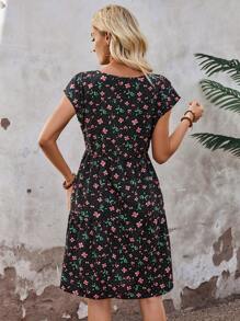 EMERY ROSE 女士圆领短袖花卉印花休闲短裙 - 彩色 - 查看 2