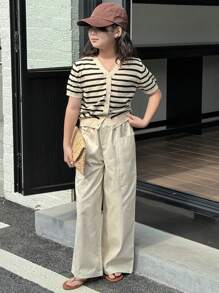 Dazy Kids Tween Girl Fall Pants,Back To School Clothes - Beige - View 5