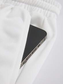 Gym Rark Quần short thể thao thường ngày in họa tiết túi thắt nơ phía trước cho nam - trắng - Xem 5