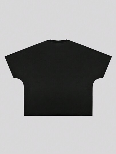 Street Life Camiseta holgada con estampado para hombres, estilo callejero retro