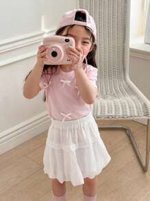 DAZY 2pcs/Set Girls Young Girl Fall Outfit - Pink - View 2