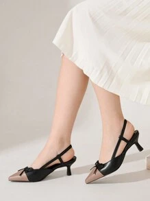 CUCCOO CHICEST أحذية كعب بلوك أنيقة بكعب متوسط وأصابع مدببة باللون البني والأسود، شكل أنيق، مناسبة للمكتب، حفلات الشاي المسائية الرومانسية، أحدث وصول لموسم الربيع/الصيف وعيد الحب