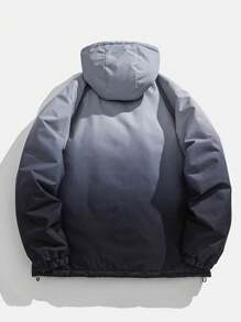 Manfinity Sport Corelite Chaqueta con capucha de esquí para hombres con cremallera y diseño de degradado de color