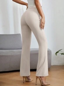 SHEIN PETITE 長褲 - 杏色 - 查看 2