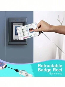 Porta badge retrattile con fermaglio, portaidentità a forma di cuore con molletta per tesserino da lavoro, custodia protettiva verticale di alta qualità per lavoro, ufficio, infermieri, studenti, insegnanti, uomini e donne, per San Valentino, matrimonio di San Valentino, compleanno