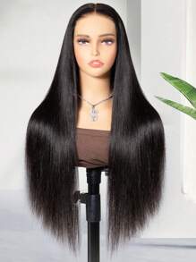 5x5無膠透明蕾絲閉合假髮直筒13x4自然顏色蕾絲正面假髮22-28英寸150%180%預先拔毛髮際線初學者友好人類頭髮適合女士 - SNatural - 查看 5