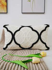 1 件，刺绣波西米亚风抱枕套（无内芯），可机洗，隐形拉链，适用于客厅、沙发和汽车装饰。