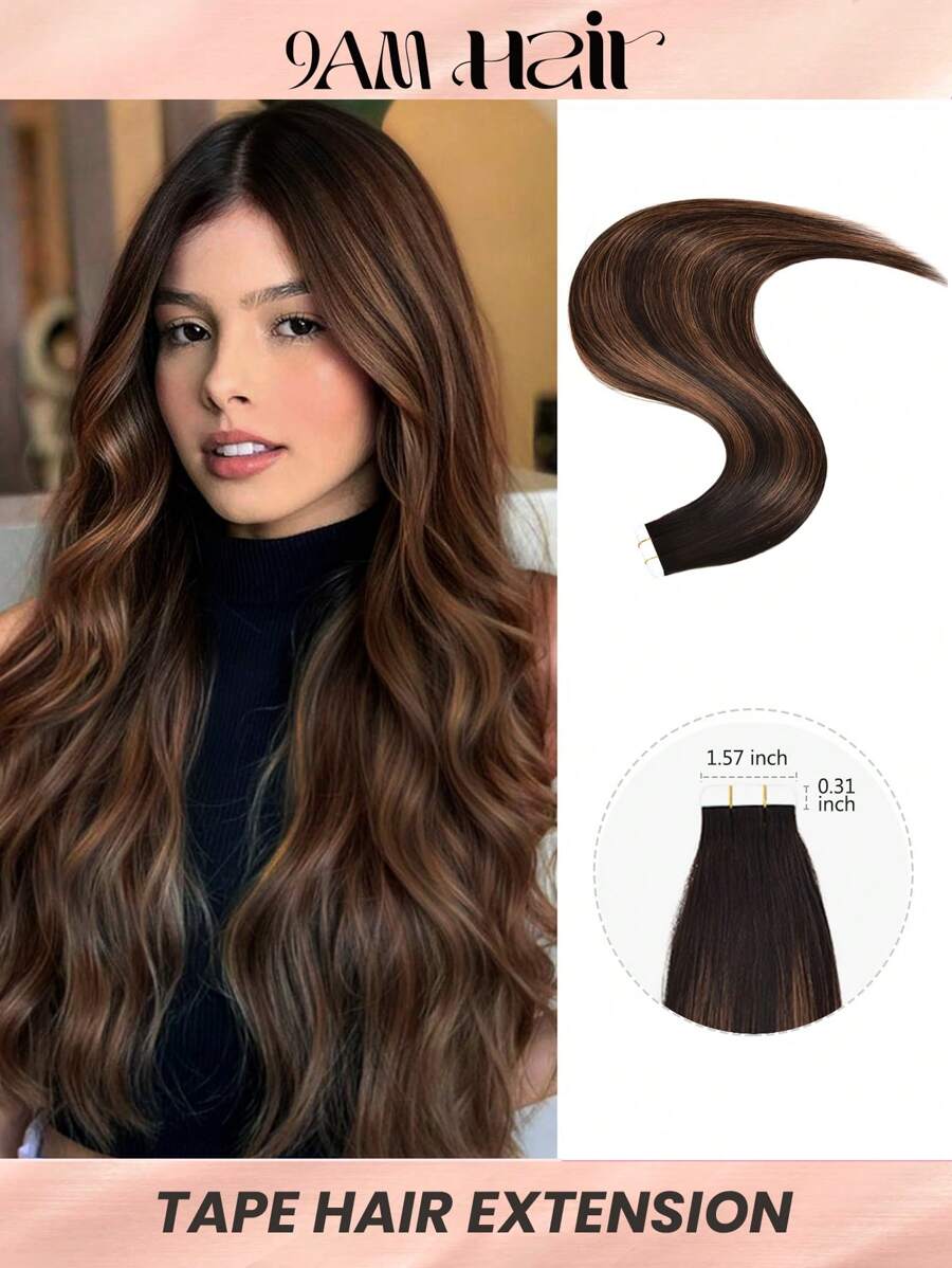 Tape In Hair Extensions Human Hair Skin Weft Tape In Straight Thick Natural Hair Extensions Tape In Hair Tape Ins Hair Extensions - S1B/6/1B - View 1