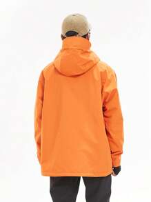 Gym Rark Men's Front Zipper Long Sleeve Pocket Casual Hooded Jacket - Orange - View 2