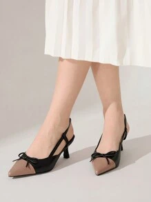 CUCCOO CHICEST أحذية كعب بلوك أنيقة بكعب متوسط وأصابع مدببة باللون البني والأسود، شكل أنيق، مناسبة للمكتب، حفلات الشاي المسائية الرومانسية، أحدث وصول لموسم الربيع/الصيف وعيد الحب
