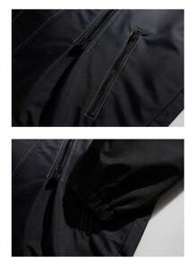 Manfinity Sport Corelite Chaqueta con capucha de esquí para hombres con cremallera y diseño de degradado de color