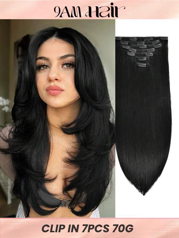 Clip In Hair Extensions Real Human Hair Remy Human Hair Extensions Clip Ins For Women, Natural Human Hair Clip Ins Hair Extensions Winter Christmas Halloween Costumes Autumn Outfits Women Fall Outfits