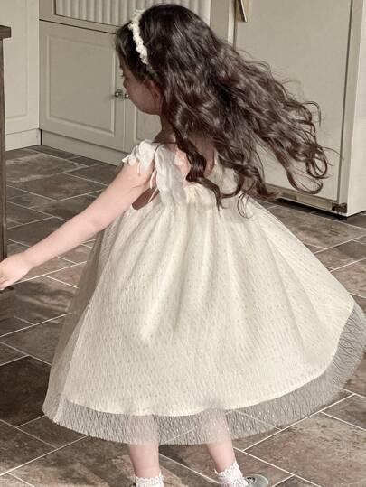 DAZY Young Girls' Solid Color Cami Dress, Minimalist & Practical Multipurpose,Girls Summer Outfits