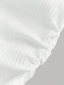 Girlism Teen Girl Plain Scoop Neck Cinched Waist Fitted T-Shirt, Casual T-Shirt, Back To School T-Shirt