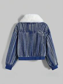 ROMWE Grunge Punk Retro Distressed Women Denim Jacket