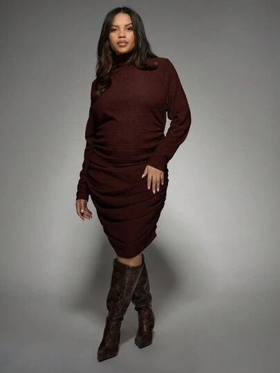plus size sweater mini dress Full Circle Trends Cross-Strap Mini Length Plus Size Sweater Dress 3X NWT  Red