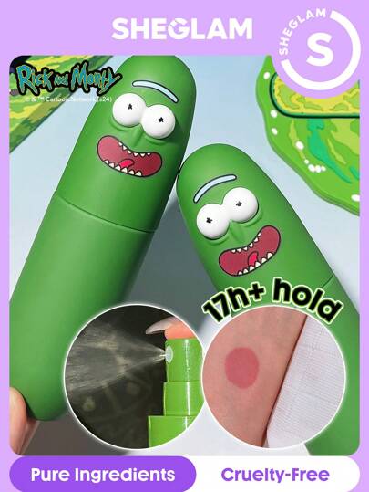 Rick and Morty X SHEGLAM بخاخ تثبيت المكياج من Pickle Rick بخاخ تثبيت المكياج المرطب طويل الأمد بخاخ تثبيت المكياج غير الدهني للتحكم في الزيوت علامة تجارية جمال مكياج مستحضرات تجميل للنساء الفتيات مثالي لفصل الخريف الشتاء مثالي ل- Y2K أزياء أنيقة هدية حفلة جاهز أفضل لون