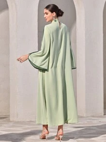 Al Najma Women's Casual Arabic Style Dress, Minimalist Fashion For Everyday Wear,Modest - Green - View 2