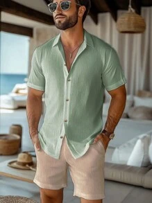 Manfinity RSRT Set maglietta manica corta casual per vacanze da uomo