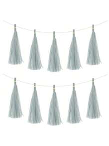 SHEIN 5pcs/Bag Colorful Tissue Tassel Banner, Tissue Ribbon Tassel Party Background Hanging Decoration, Suitable For Weddings, Birthdays, Single Lady, Parties
