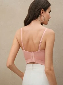 Anewsta Women Elegant Sequins Embroidered Camisole Tank Top