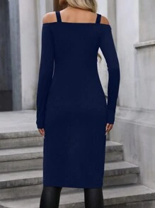 SHEIN Clasi 不对称露肩设计女式 T 恤