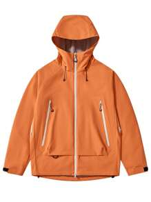Gym Rark Men's Front Zipper Long Sleeve Pocket Casual Hooded Jacket - Orange - View 3